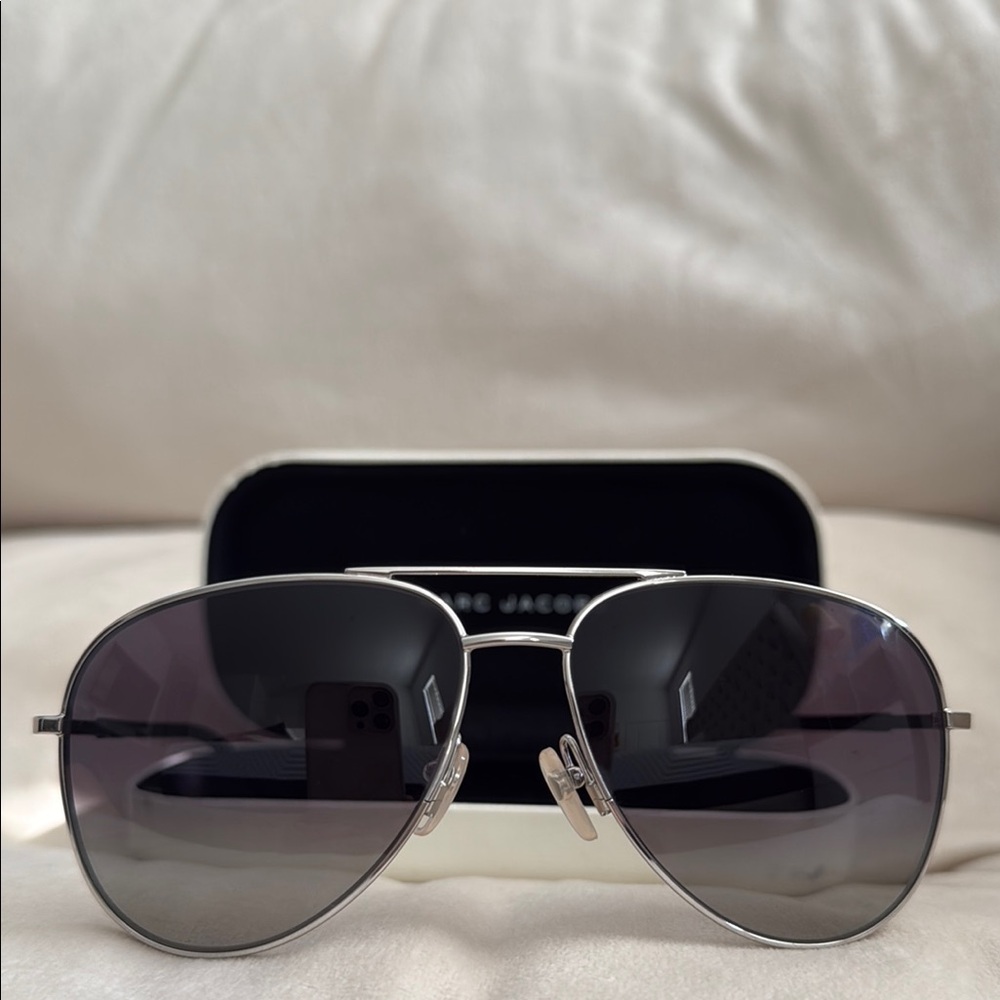 Marc Jacobs Metallic Aviator Shades